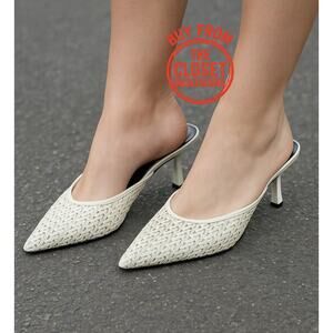 RARE!!! ZARA Braided Woven Heeled Mules NWT 🤍